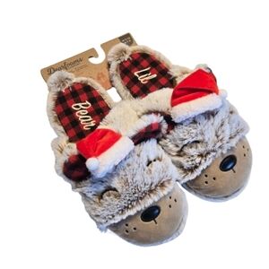 Dearfoams Cozy Comfort Lil Bear Slippers Size 9/10 Women 7/8 Men